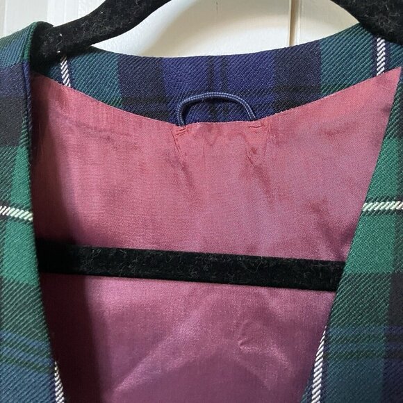 Vintage Moffat Vest Handloom Weavers Tartan Plaid Wool Vest Kilmahog Scotland - Picture 3 of 6
